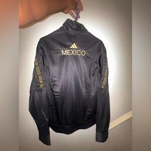 Adidas Men's Black and Gold Mexico Track Jacket - Small - NWOT